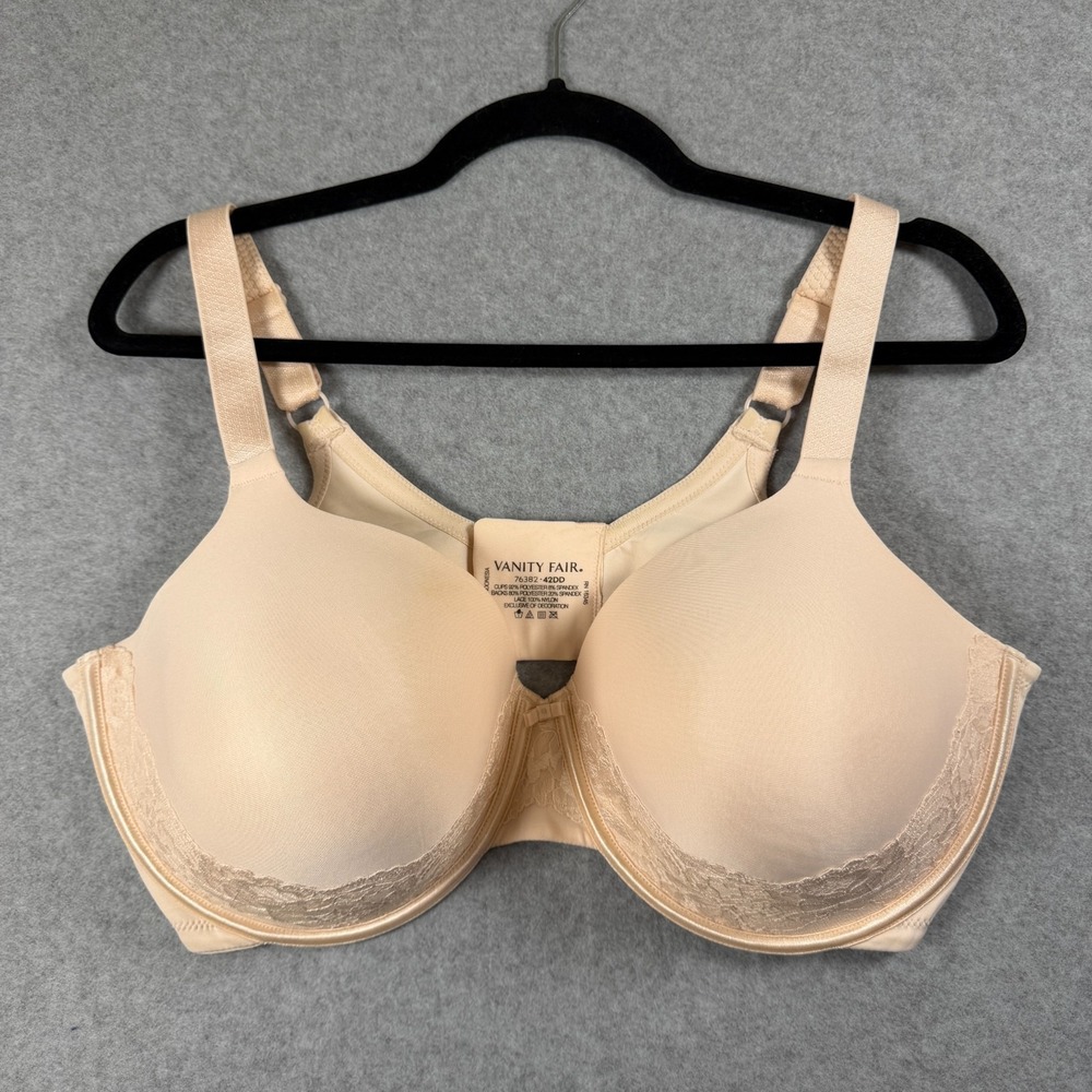 Vanity Fair Peach 76380 BEAUTY BACK  full figure SMOOTHING UW Bra 42DD SKU‎ 225